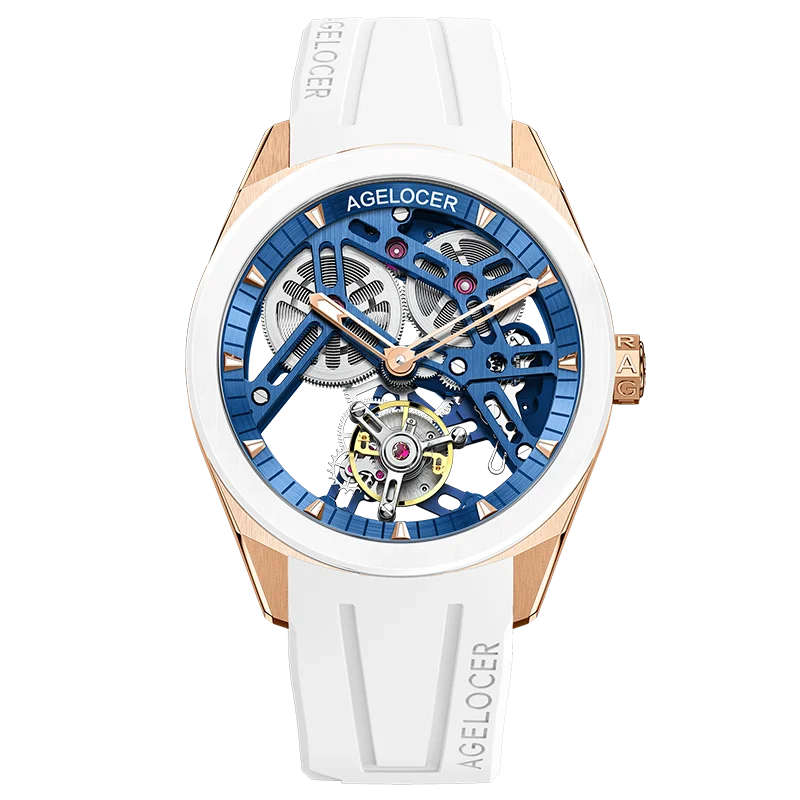 AGELOCER Men’s Tourbillon Watch – 80 Hour Power Reserve, Sapphire, 42mm