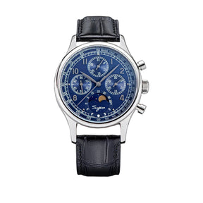 Sugess Men’s Chronograph Watch – ST1908 Mechanical, Moonphase, Swan Neck, Sapphire Crystal