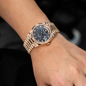 Sugess Men’s Automatic Watch 36mm – SL3034 Movement, Rose Gold, Sapphire Crystal, Date Display