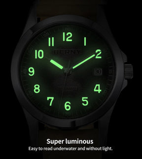 BERNY Men's Automatic Watch – ST2130 Sapphire 10ATM Waterproof Luminous