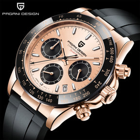 2026 Pagani Design PD-1664 Luxury Chronograph Watch - Japanese VK63 Quartz, Luminous Sapphire Edition