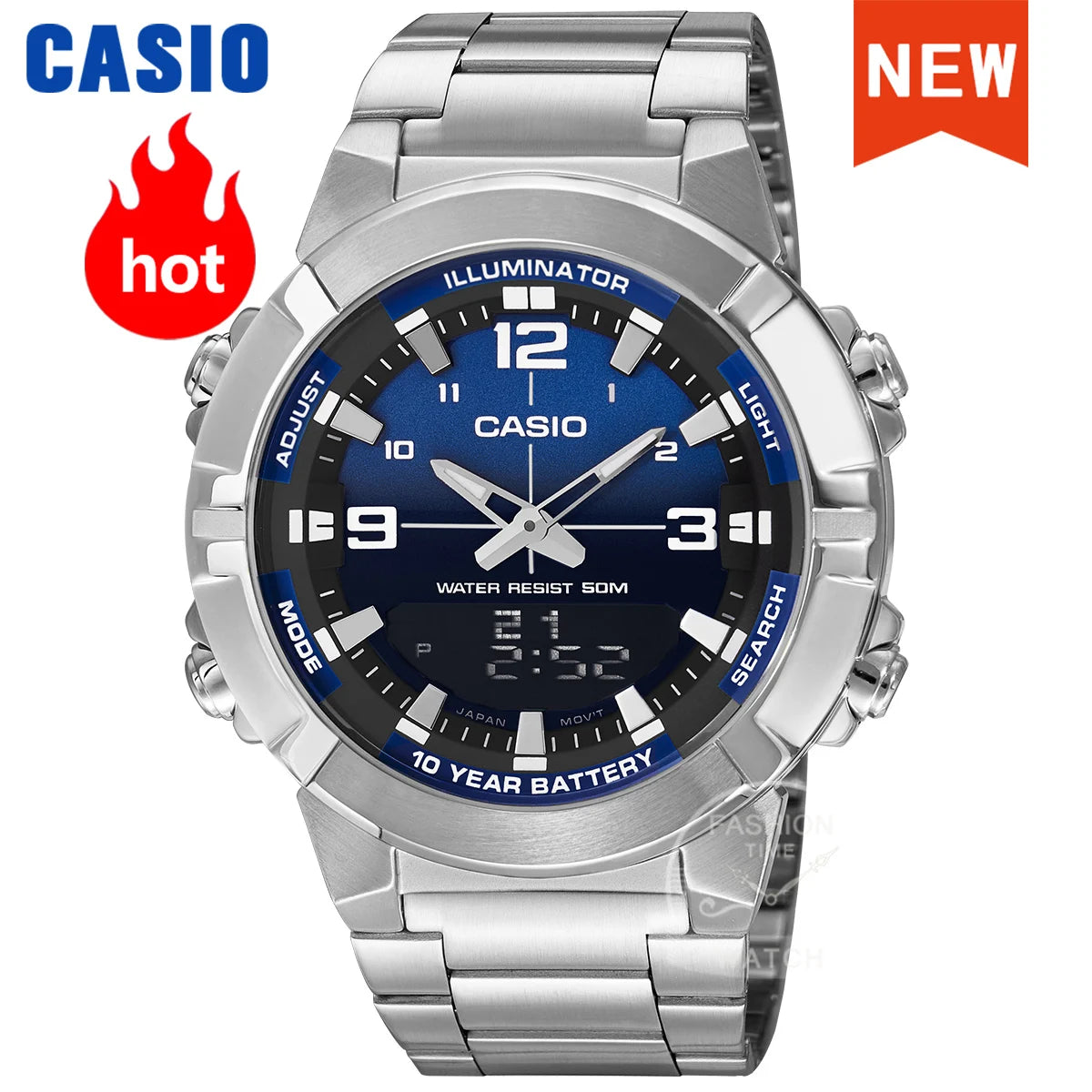 Casio AMW-870 Men’s Analog-Digital Watch – Waterproof, Military Style