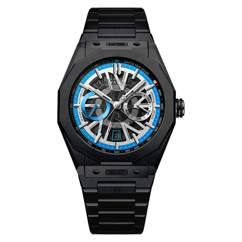 BONEST GATTI Men's Automatic Skeleton Watch – Mechanical, Luminous & Waterproof