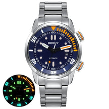 BERNY Automatic Dive Watch – 20ATM Waterproof Mechanical Watch with Sapphire Crystal & Super Luminous Dial