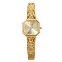 BERNY Women's Gold Quartz Watch – Octagonal Stainless Steel