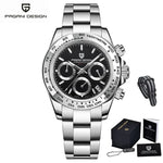 PAGANI DESIGN Men’s Chronograph Watch VK63 Quartz Stainless Steel Sapphire Crystal Luxury Wristwatch