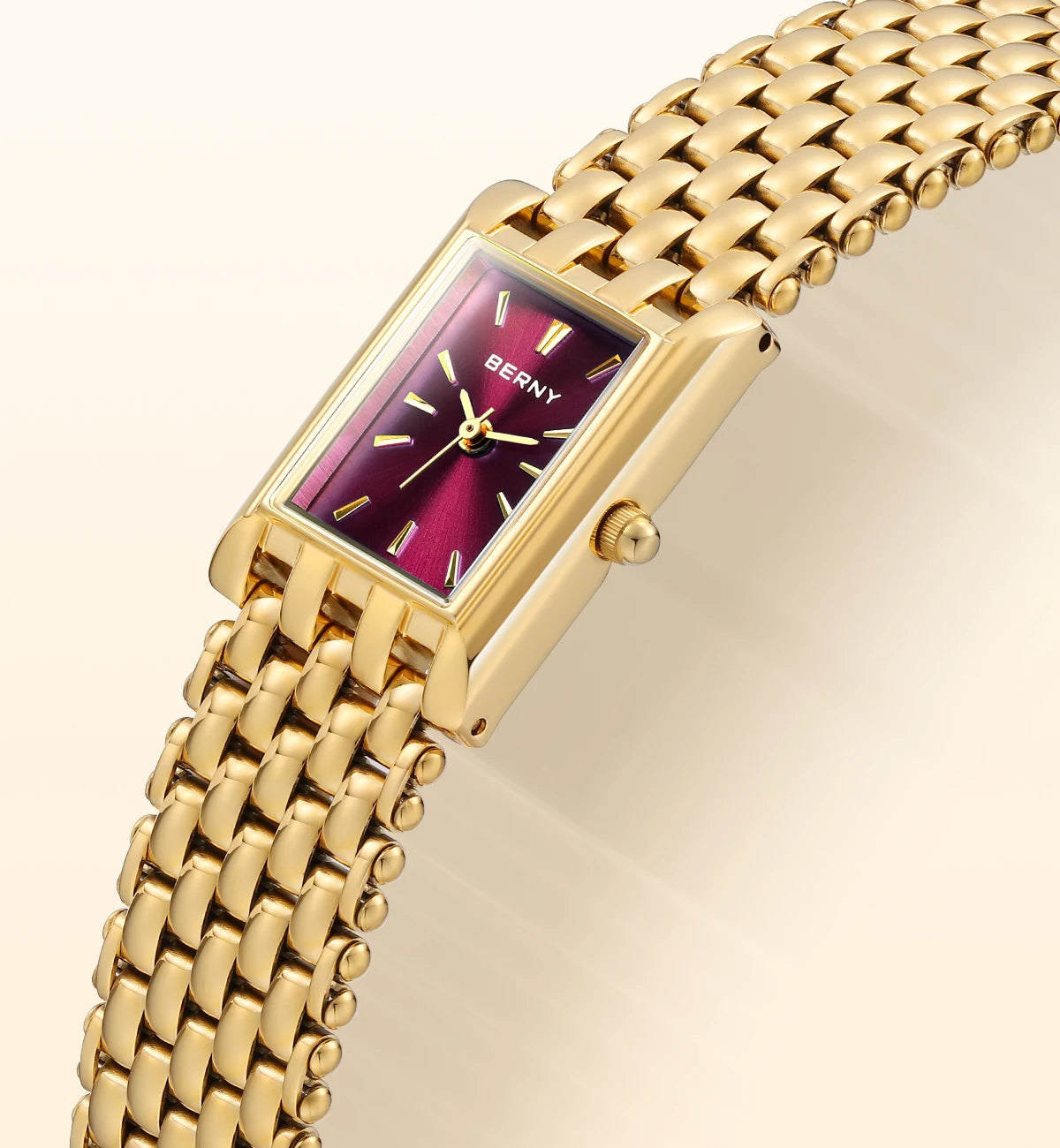 BERNY Women's Gold Watch Stainless Steel Quartz