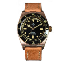 Hruodland Men’s Bronze Automatic Diver Watch 39mm – Sapphire Crystal, 20Bar Water Resistance, C3 Luminous, PT5000/SW200