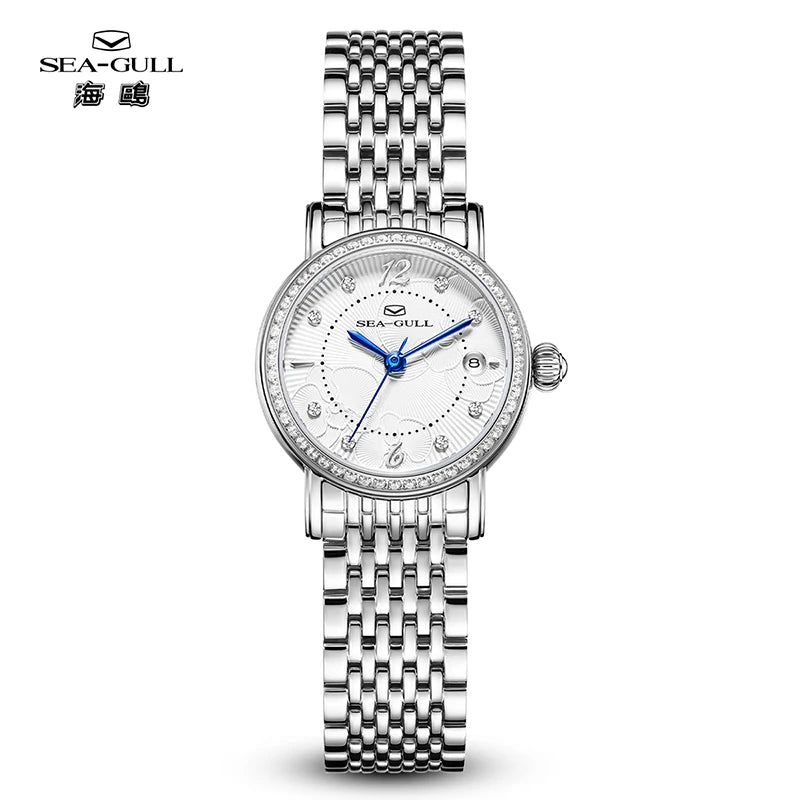 Seagull Women’s Automatic Watch 1074L – Luxury Floral Diamond Mechanical Wristwatch for Ladies