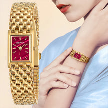 BERNY Couple Quartz Watch – Gold Tone, Stainless Steel, Men & Women, Water Resistant