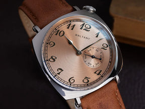 Baltany S4046 Men’s Automatic Watch 38mm – Cushion Case, Sapphire Crystal, Stainless Steel, Water Resistant