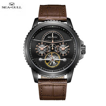 Seagull Flywheel Men’s Mechanical Watch – 44mm, Sapphire, Dual Time