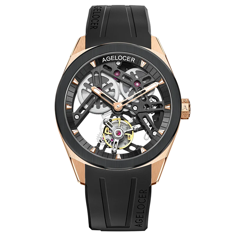 AGELOCER Men’s Tourbillon Watch – 80 Hour Power Reserve, Sapphire, 42mm