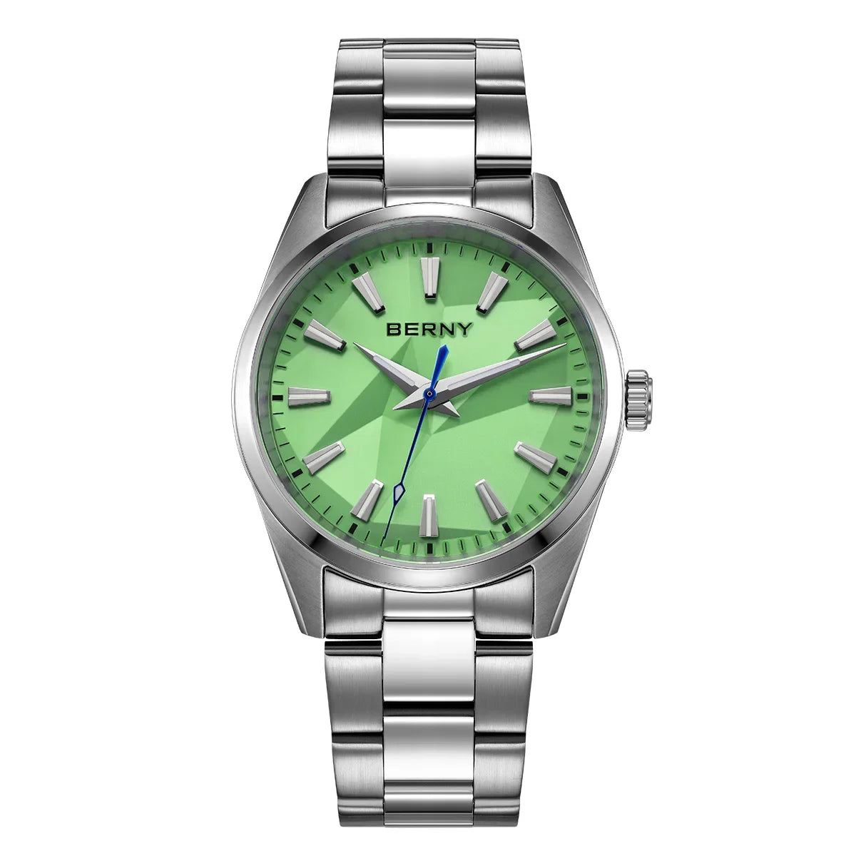 BERNY Women's Quartz Watch 39mm – Sapphire AR Coated 100M Waterproof Stainless Steel