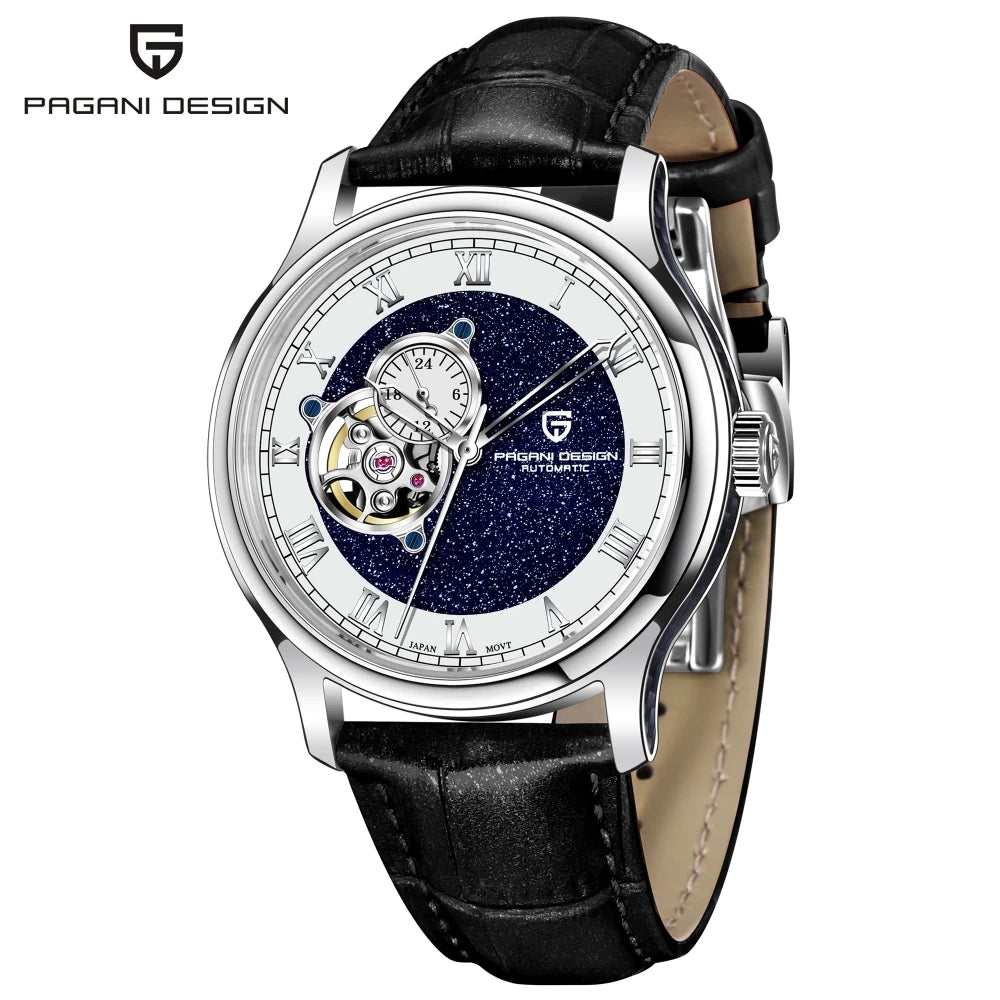 PAGANI DESIGN 2024 New 41MM Tourbillon Roman Digital Fashion Casual NH39 Sapphire Glass Men Automatic Mechanical Watch PD-YS015