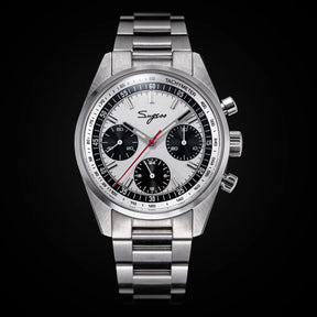 Sugess S465 Men’s Chronograph Watch 38mm – Mechanical, Gooseneck Movement, Sapphire Crystal, Roulette Dial