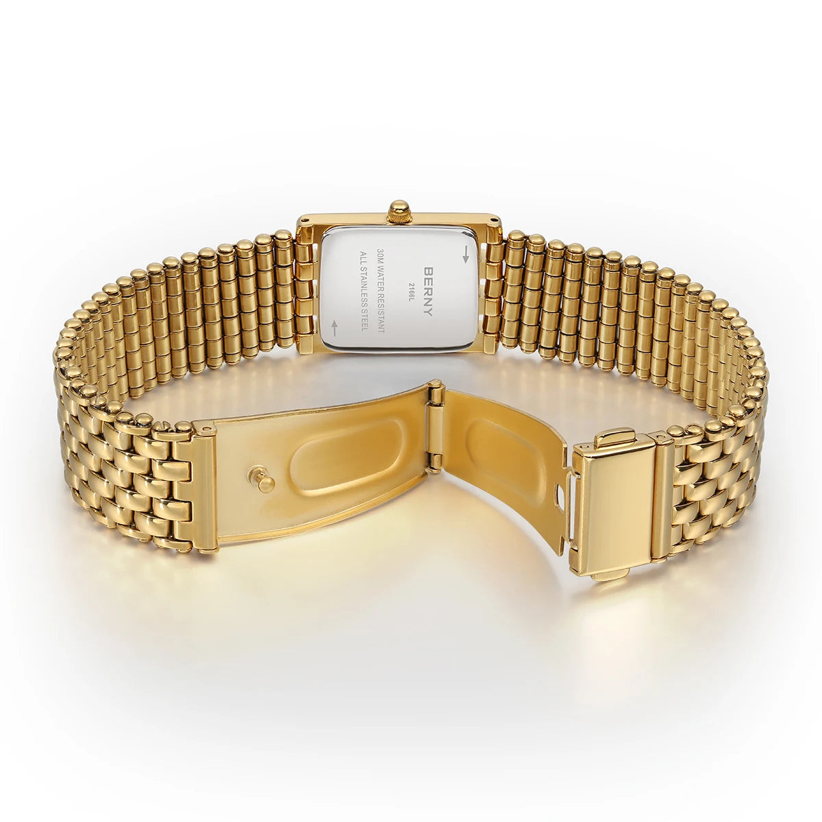 BERNY Women's Gold Watch Stainless Steel Quartz