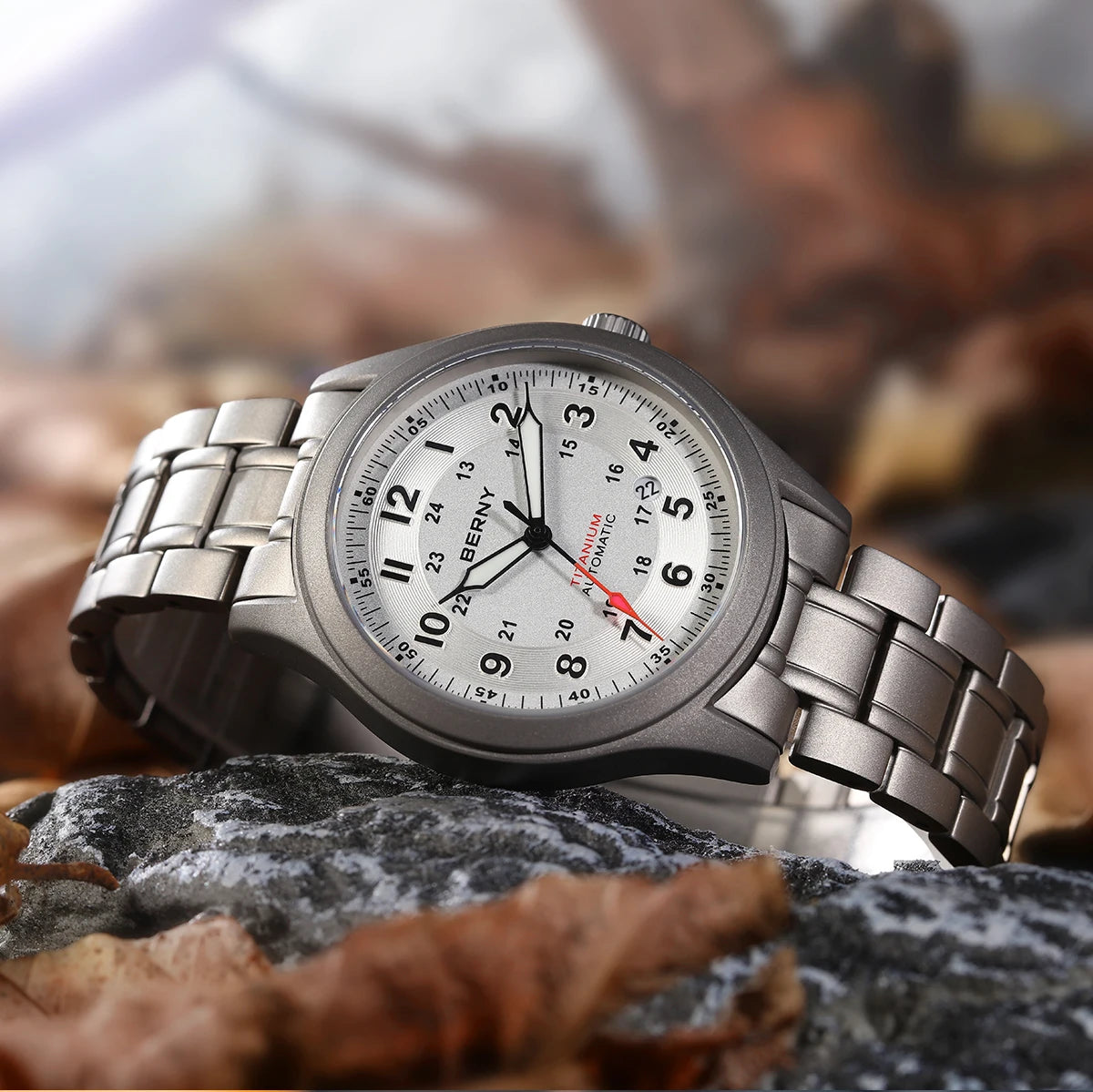 BERNY Men's Automatic Full Titanium Watch