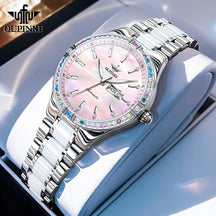 OUPINKE 3283 Women’s Automatic Watch – Luxury Mechanical, Day-Date, 50m Water Resistant