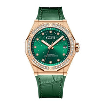 BONEST GATTI Women’s Automatic Watch – Luxury Mechanical, Sapphire Crystal, Leather Strap, Crystal Bezel