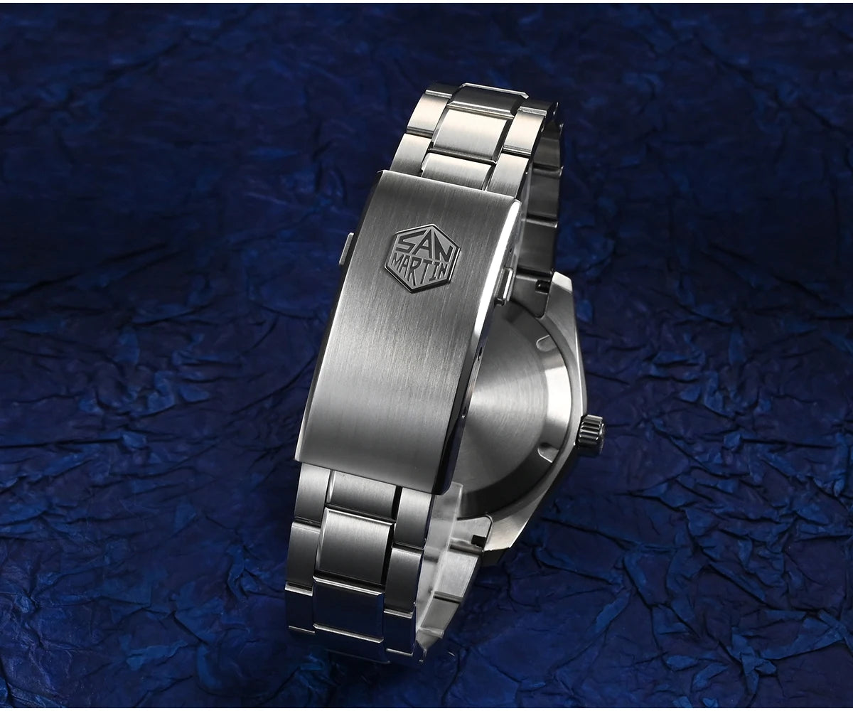 San Martin SN0130 42mm Peacock Gemstone Dial NH35 Automatic Luxury Men’s Watch