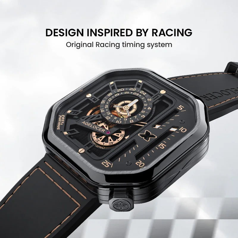 AGELOCER Fast & Furious Racing Watch – Men’s Automatic Mechanical