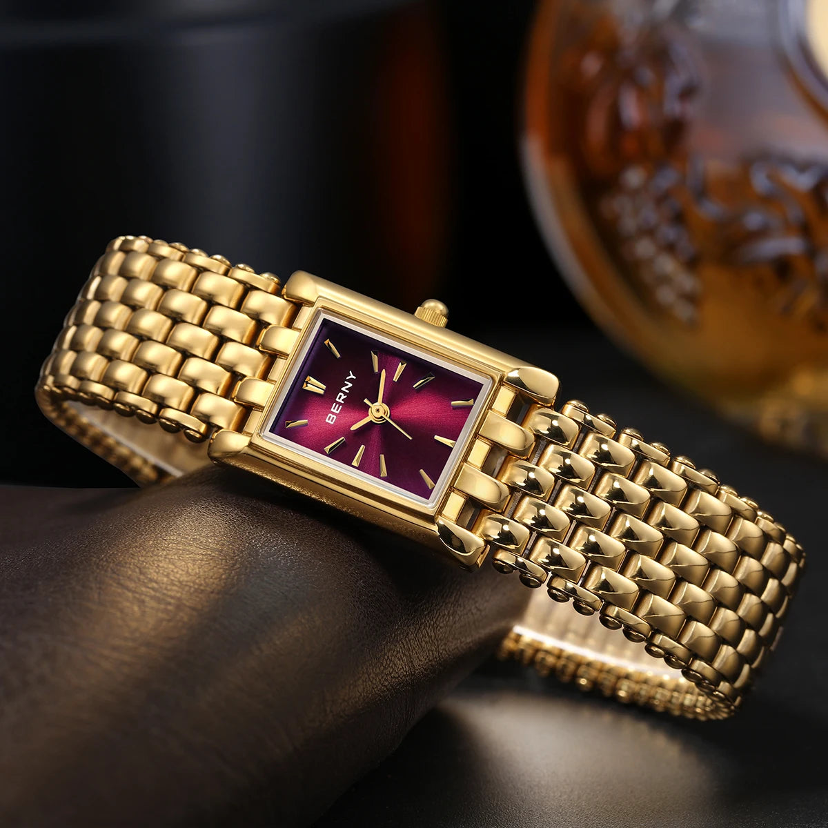 BERNY Women's Gold Watch Stainless Steel Quartz