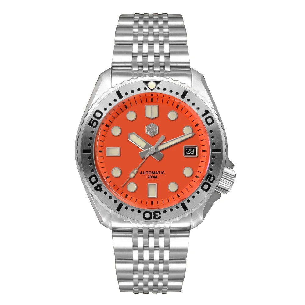 San Martin Men's Abalone Automatic Dive Watch – NH35 Sapphire Crystal  Luxury Mechanical Watch