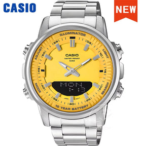 Casio Men's Analog-Digital Watch – Dual Display LED, Waterproof Military Style (2025 Model)