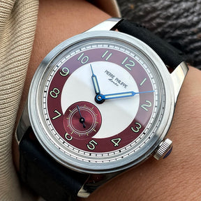 Pierre Philippe 38mm Ultra-Thin Mechanical Dress Watch – Red Dial, Manual Wind ST17 Movement