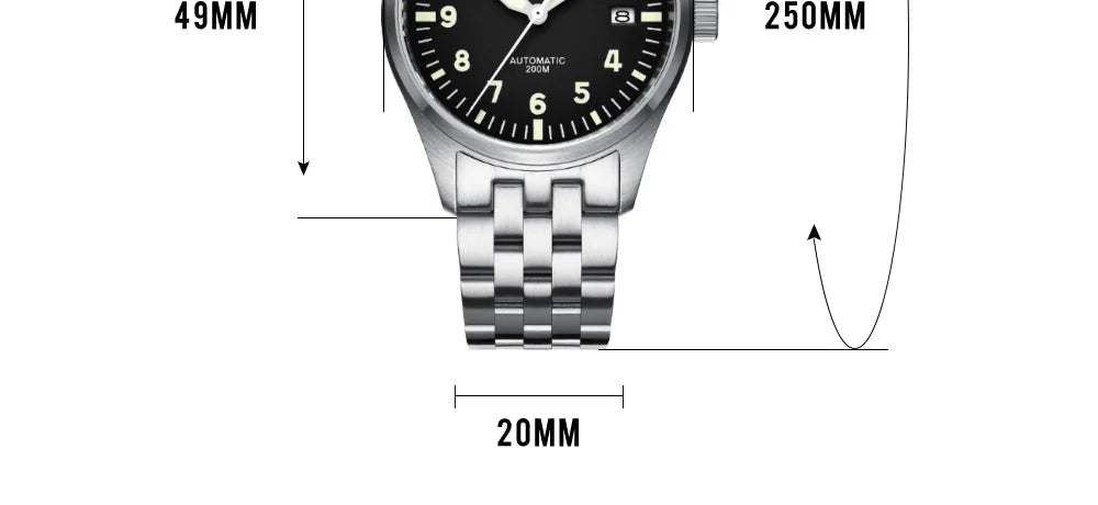 ADDIESDIVE Watches For Men Luxury Business Leisure Automatic Mechanical Men's Watch Fluorescent Waterproof 8215 316L Stainless