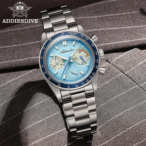 Addiesdive VK63 Chronograph Watch – Racing Style, 100M Waterproof
