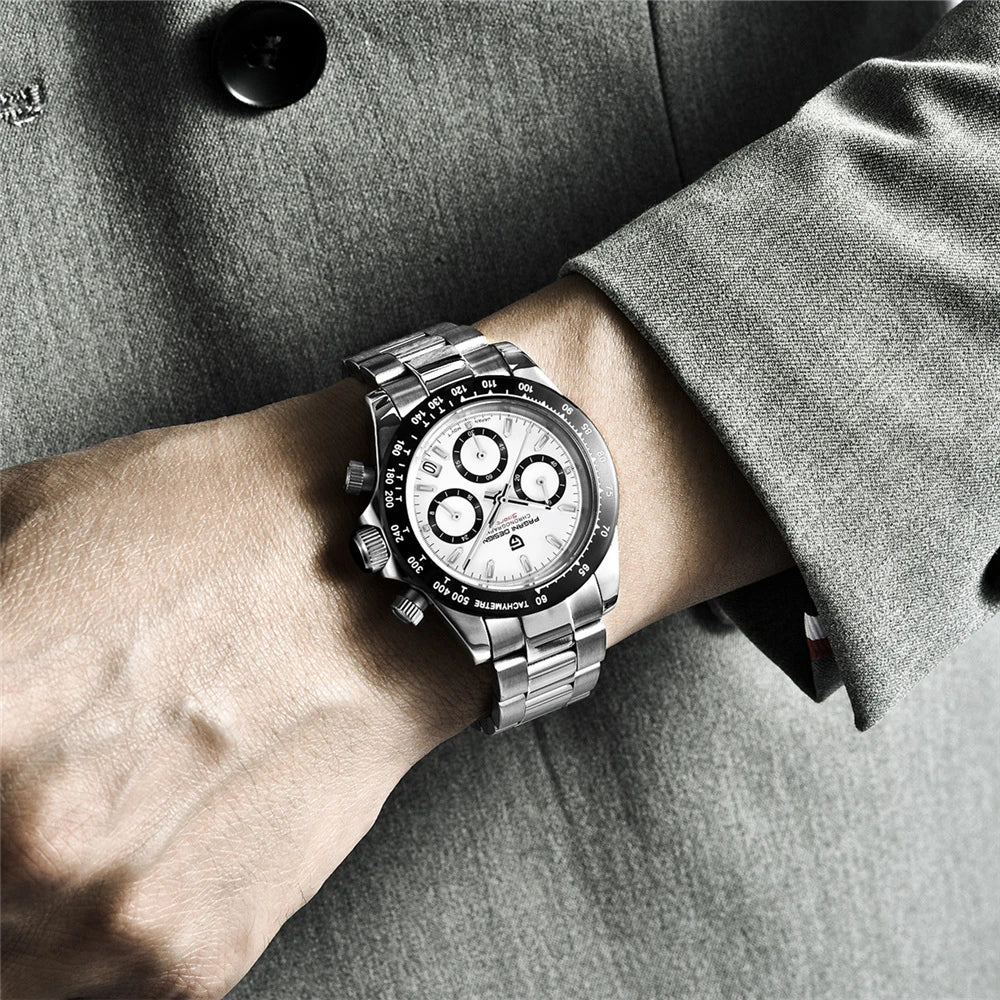 PAGANI DESIGN Men's Chronograph Quartz Watch – Sapphire, Stainless Steel, VK63