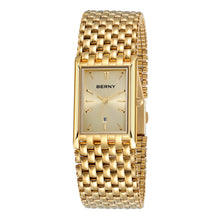 BERNY Couple Quartz Watch – Gold Tone, Stainless Steel, Men & Women, Water Resistant