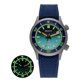 BERNY Men’s Titanium Diver Watch – Automatic, 20ATM