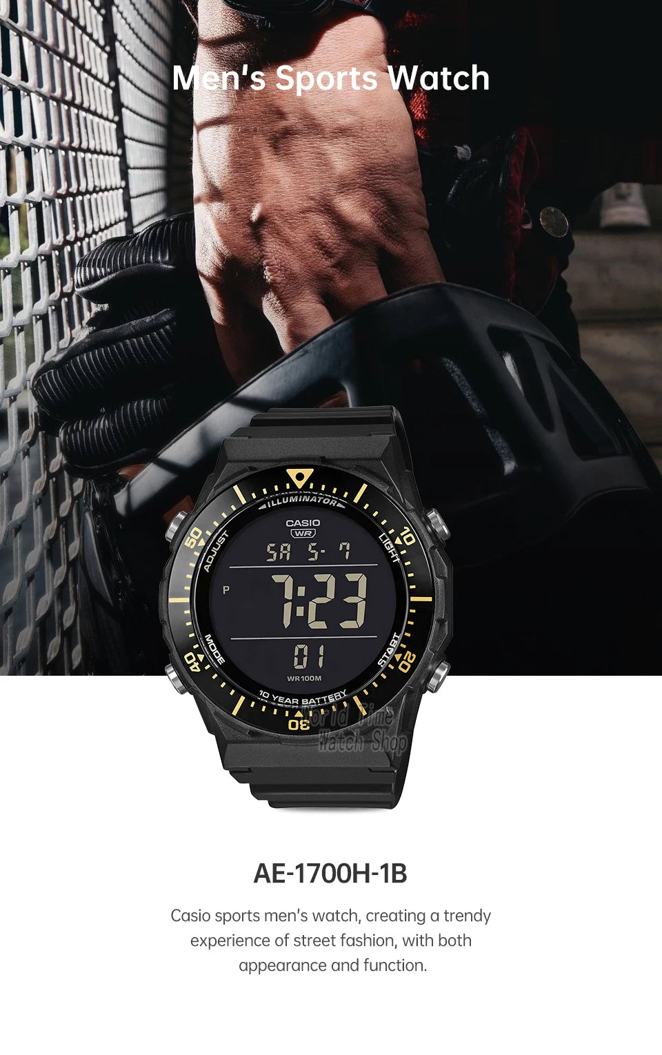 Casio AE-1700H-1B Men's Digital Watch – 2026 Model Sport Multifunction