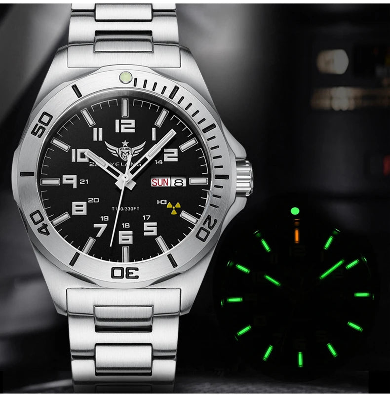 Yelang V1019 44MM Men's Watch NH36 100M Deep Diving Mechanical Automatic Watch