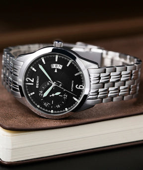 BERNY Men's Automatic Mechanical Watch – Multifunction Luminous Calendar Waterproof