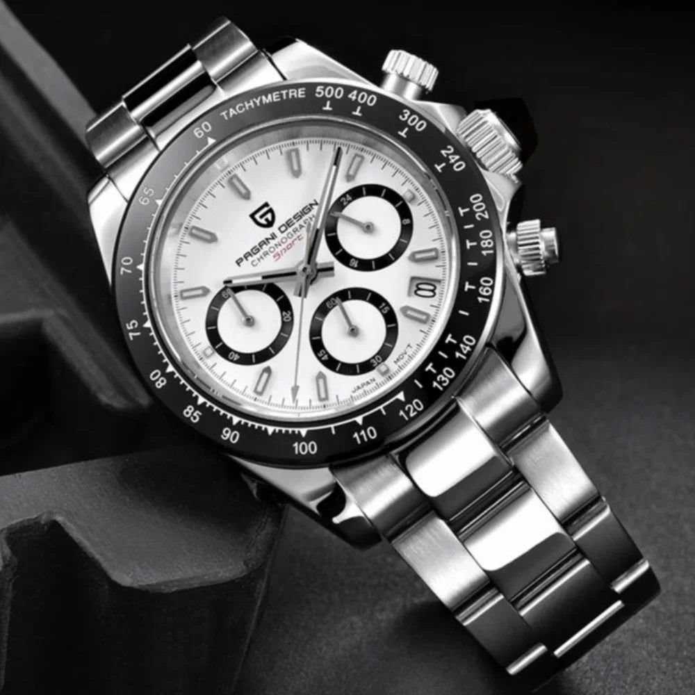 PAGANI DESIGN Men's Chronograph Quartz Watch – Sapphire, Stainless Steel, VK63