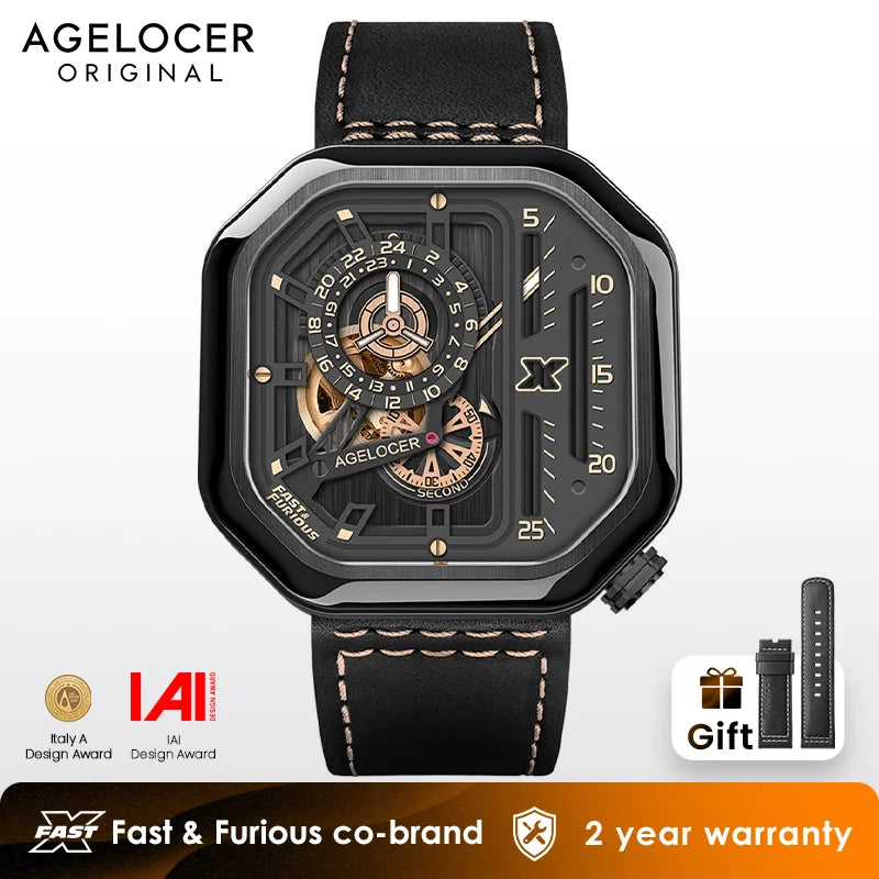 AGELOCER Fast & Furious Racing Watch – Men’s Automatic Mechanical
