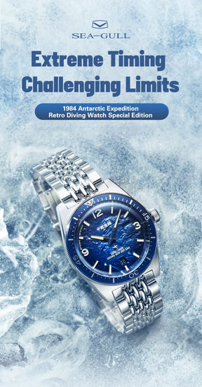 Seagull Men’s Luxury Automatic Watch – Antarctica Expedition, Sapphire, Luminous