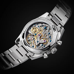 Sugess S465 Men’s Chronograph Watch 38mm – Mechanical, Gooseneck Movement, Sapphire Crystal, Roulette Dial