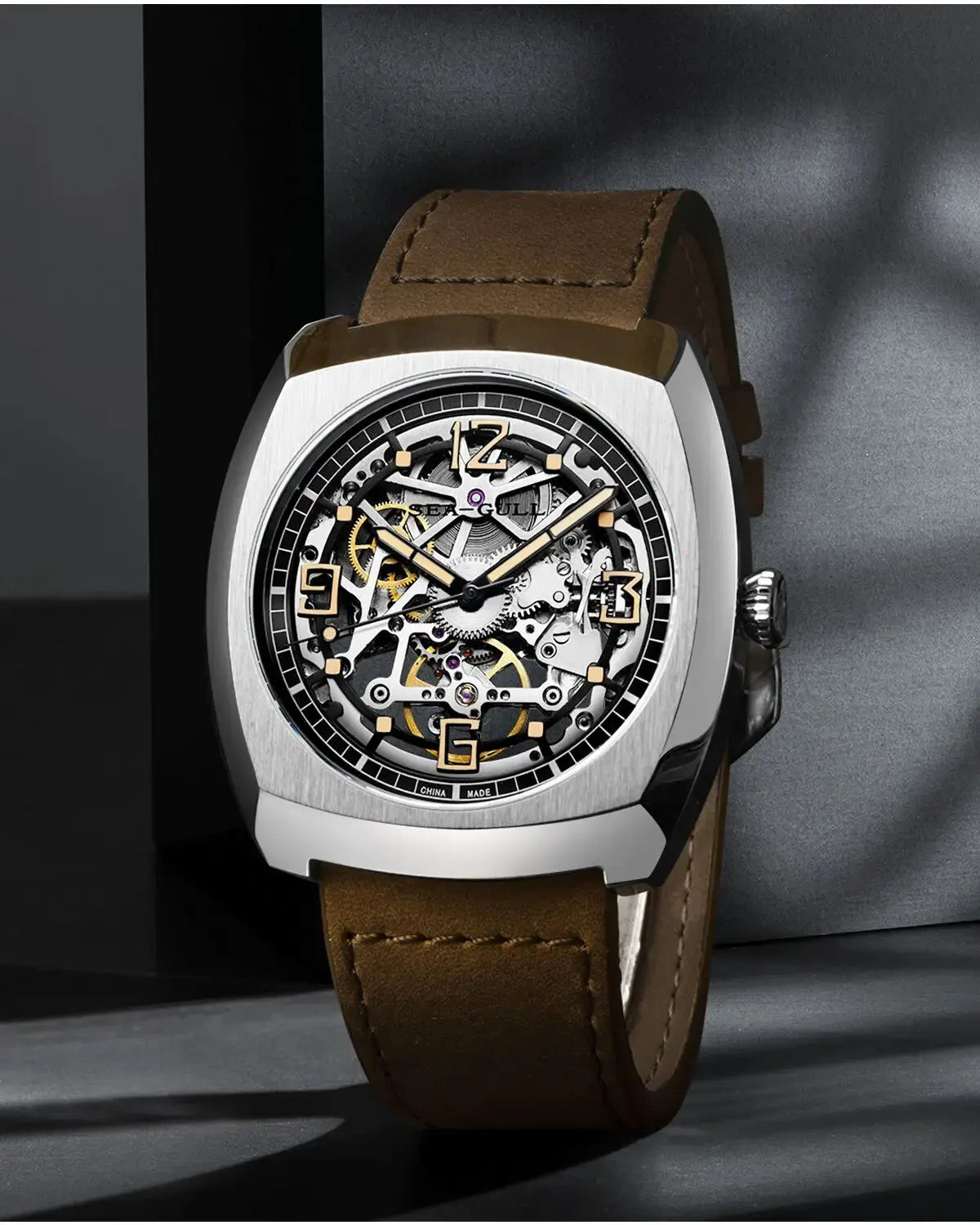Sea-Gull Skeleton Automatic Watch for Men – Sapphire Crystal, 316L Stainless Steel