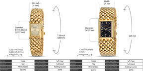 BERNY Couple Quartz Watch – Gold Tone, Stainless Steel, Men & Women, Water Resistant