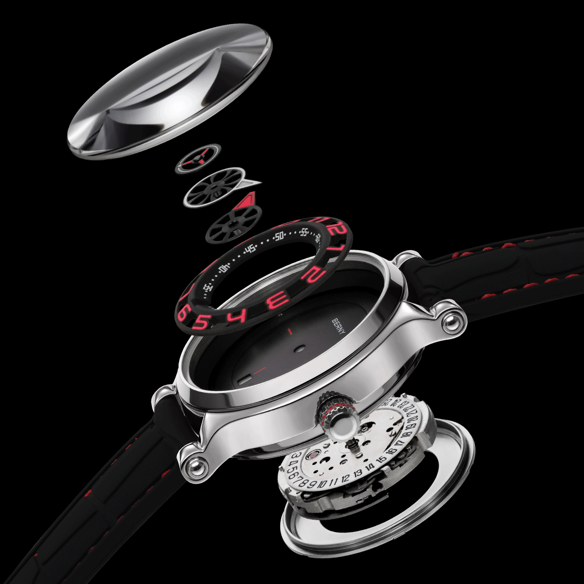BERNY Miyota 8215 Automatic Men’s Watch – Sapphire, Super Luminous