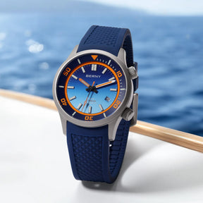 BERNY Men’s Titanium Diver Watch – Automatic, 20ATM