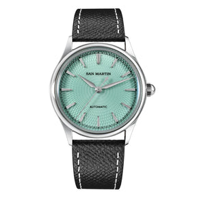 San Martin SN0110 Automatic Dress Watch – 37mm Textured Dial Sapphire Crystal Men's Mechanical Watch