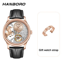HANBORO Leading Series Men’s Automatic Mechanical Watch – Hollow Flywheel Luxury Fashion Watch 5002