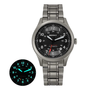 BERNY Men's Automatic Full Titanium Watch