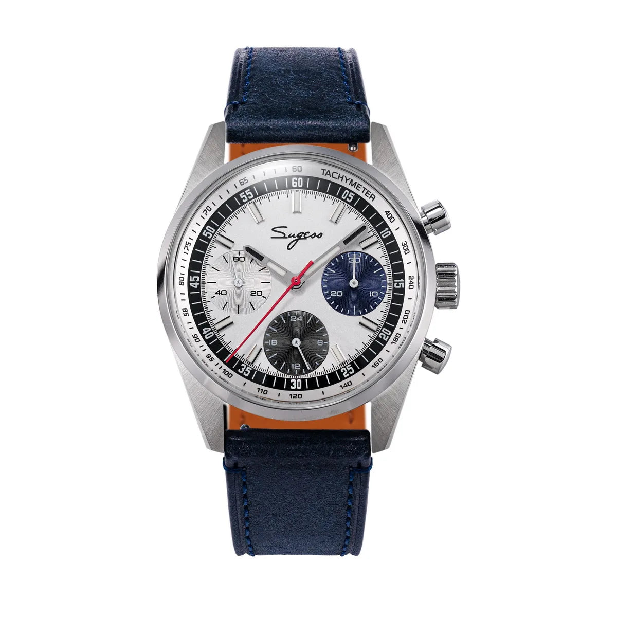 Sugess S465 Men’s Chronograph Watch 38mm – Mechanical, Gooseneck Movement, Sapphire Crystal, Roulette Dial